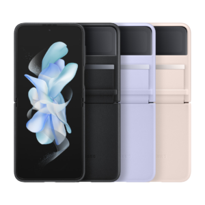 Samsung ACC Flap Leather cover Z Flip4 Black